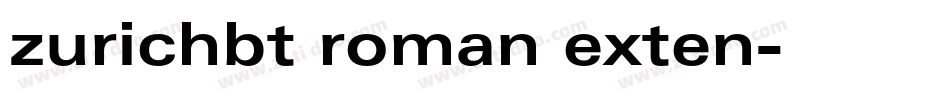 zurichbt roman exten字体转换